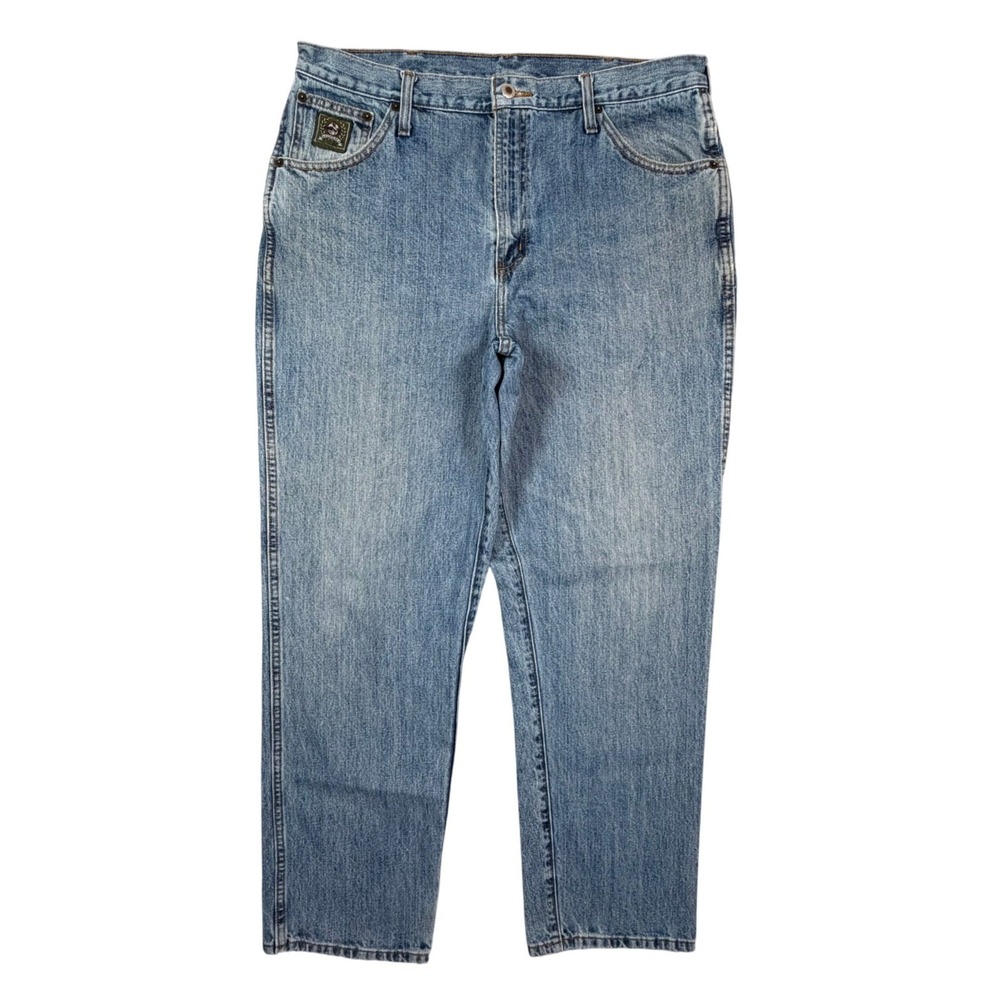 Cinch Jeans Mens 36x32 Blue Cinch Up Medium Wash Relaxed Fit Cowboy Cut Denim